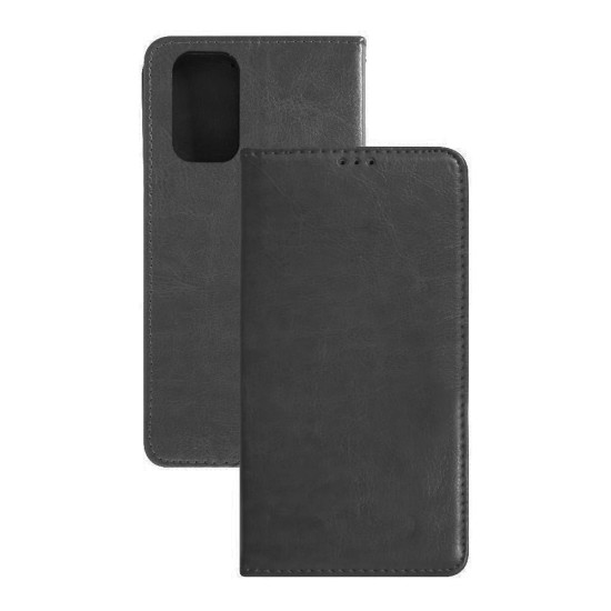 Leather Flip Cover with Internal Pocket For Oppo A74 Black